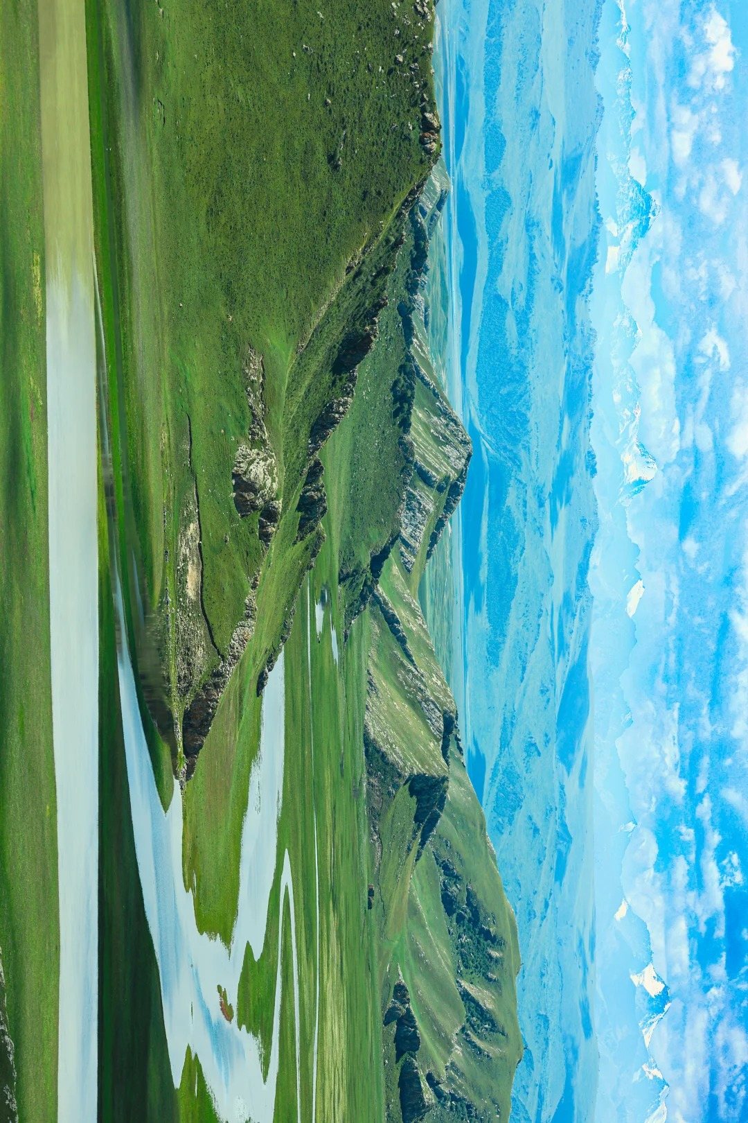 巴音布鲁克九曲十八弯(巴西里克观景台)风景